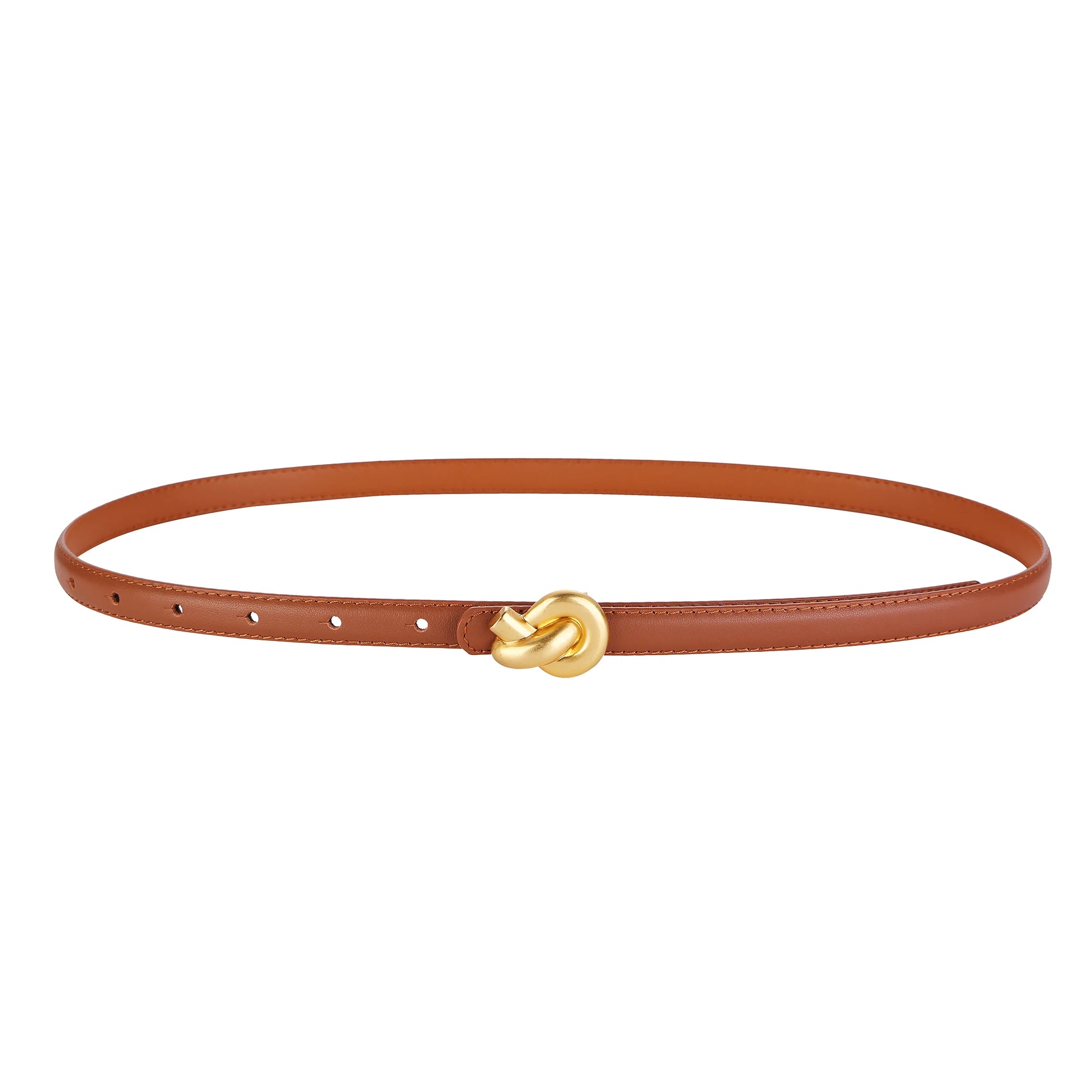 Knot Buckle Leather Belt