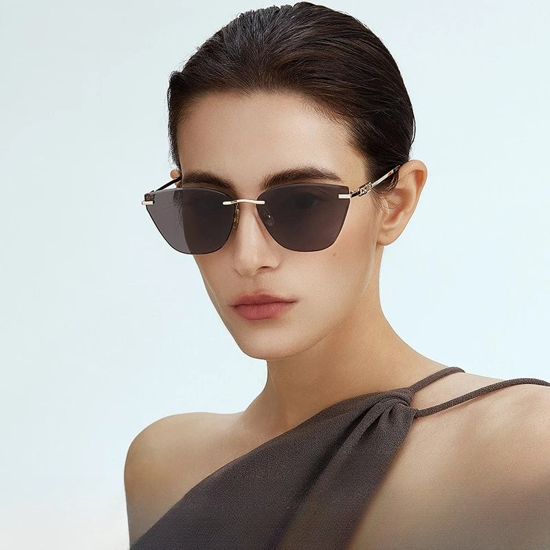 Rimless Polygon Sunglasses