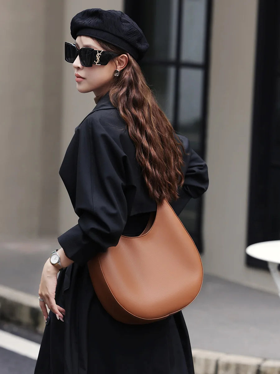 Luna Leather Shoulder Bag