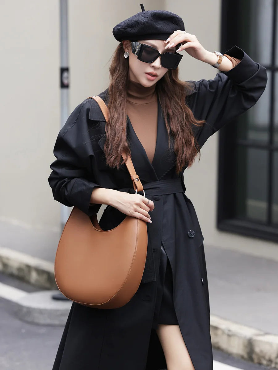 Luna Leather Shoulder Bag