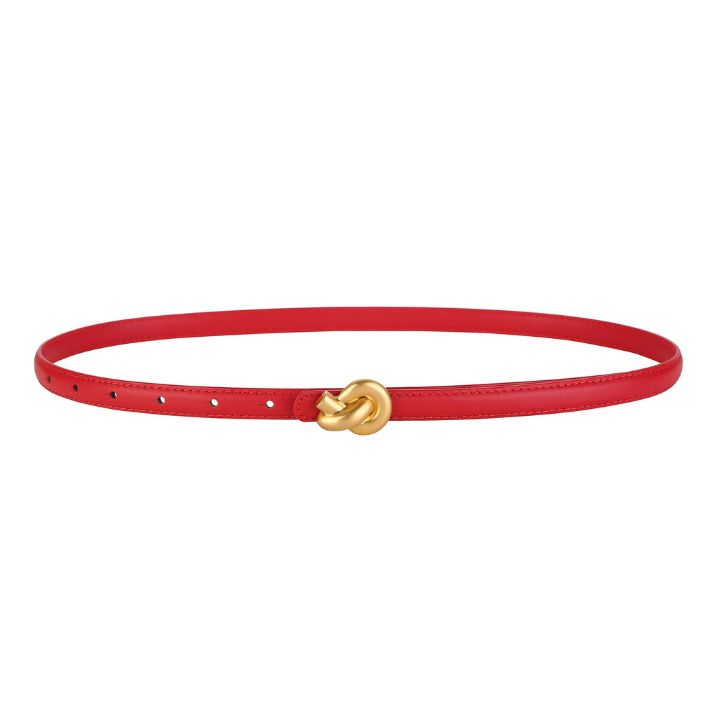 Knot Buckle Leather Belt