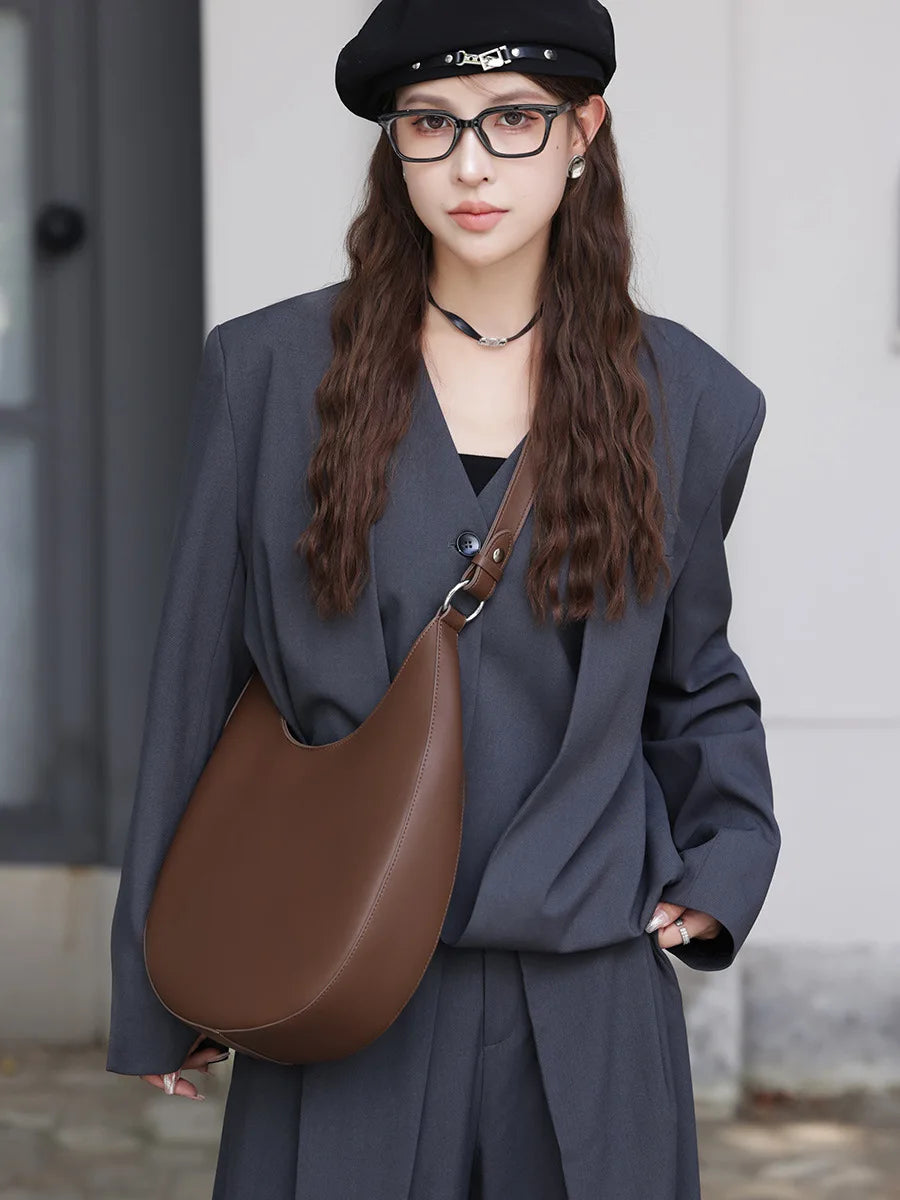 Luna Leather Shoulder Bag