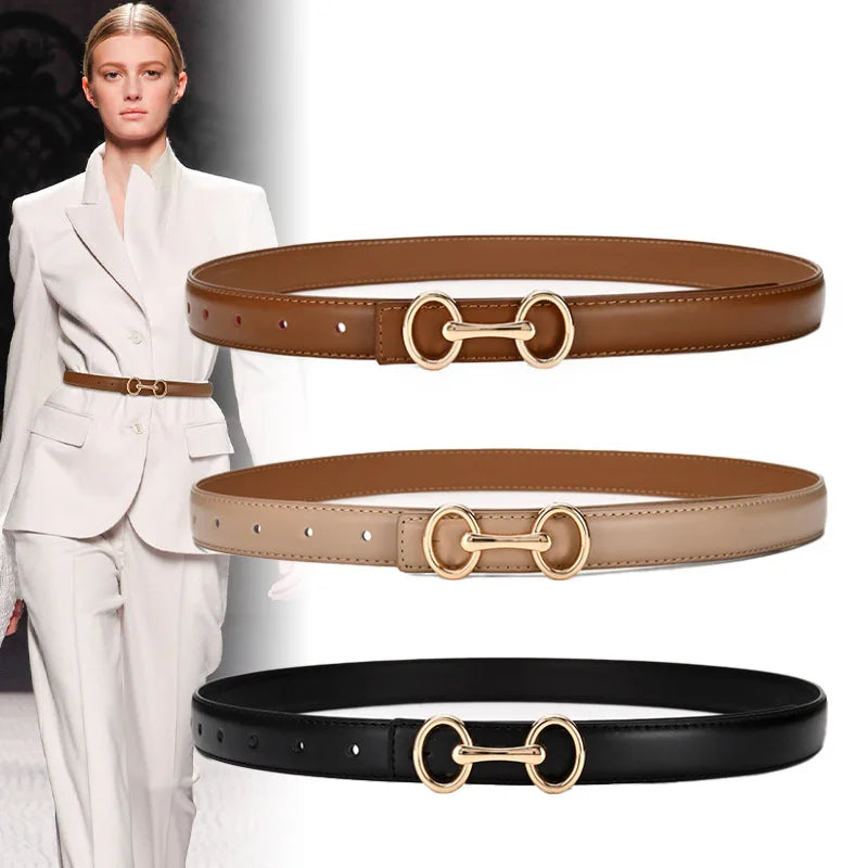 Slim Leather Waist Belt