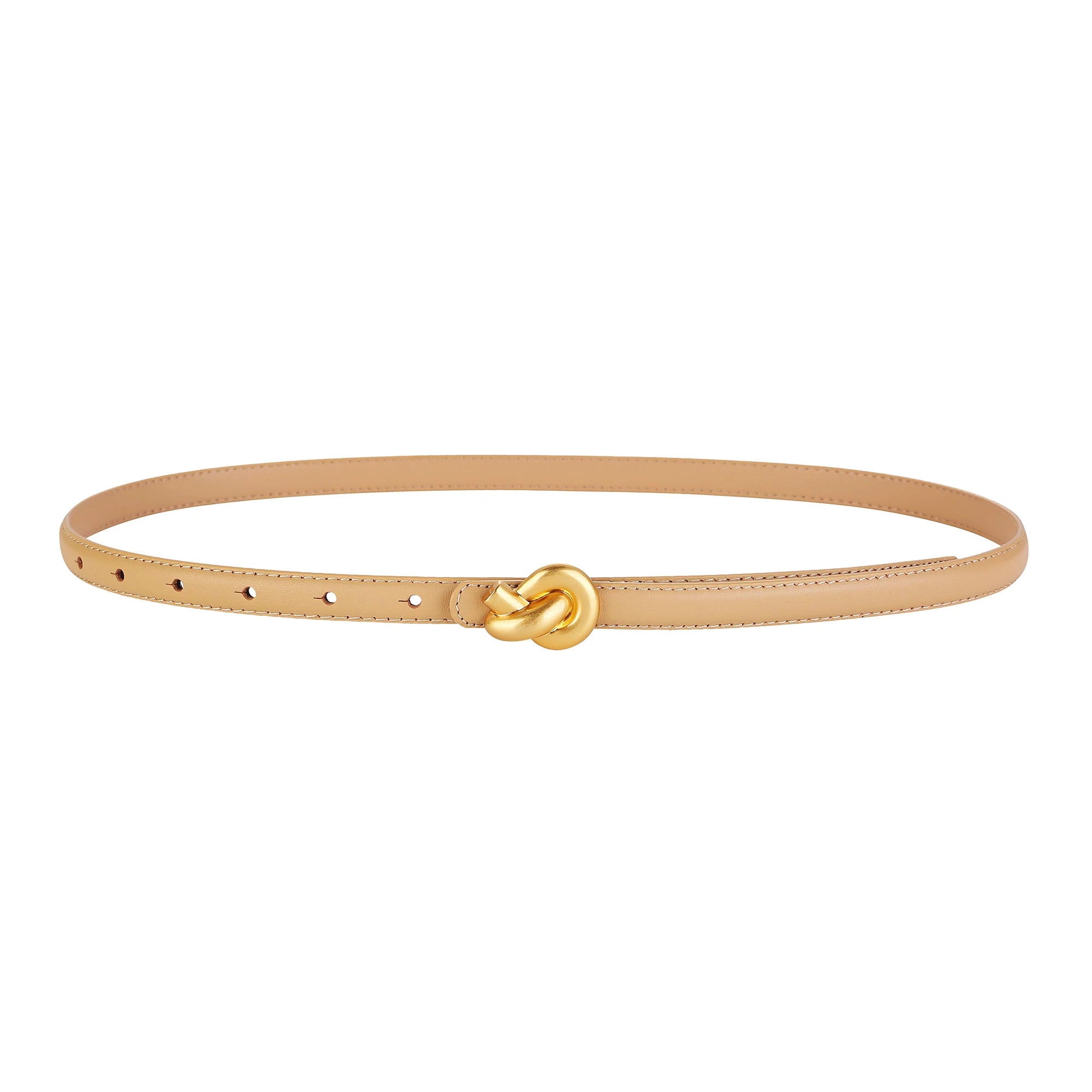 Knot Buckle Leather Belt